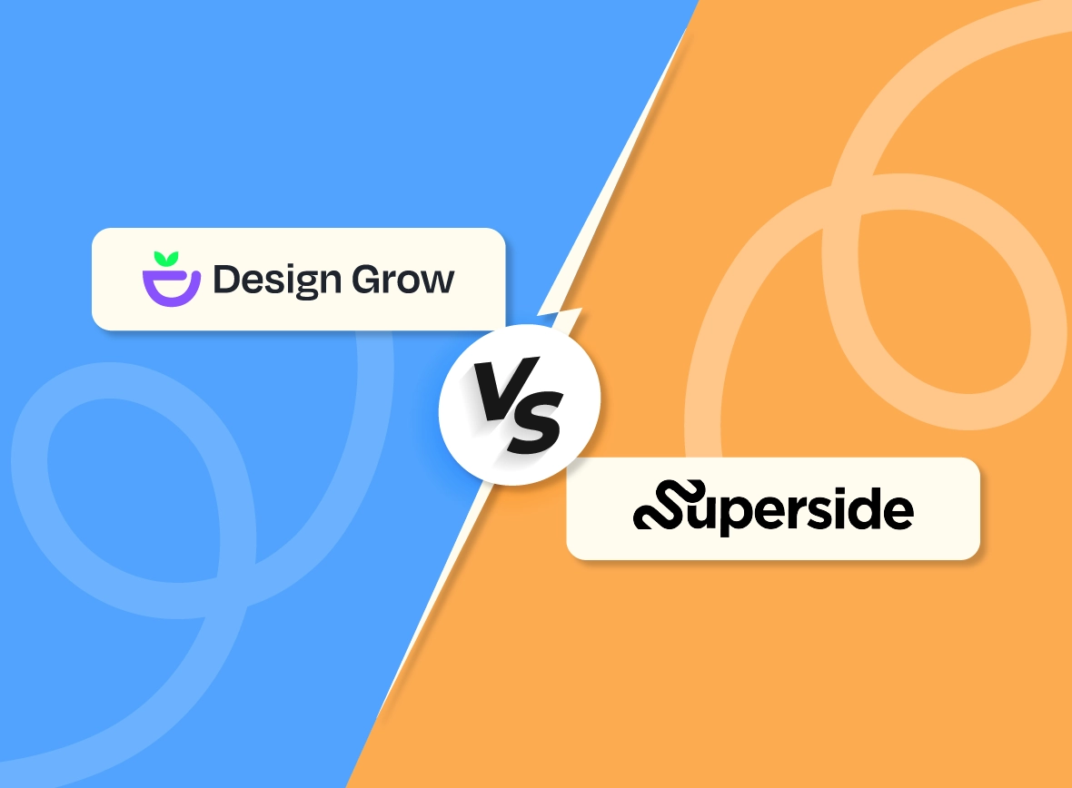 Visual comparison of Design Grow vs. Superside