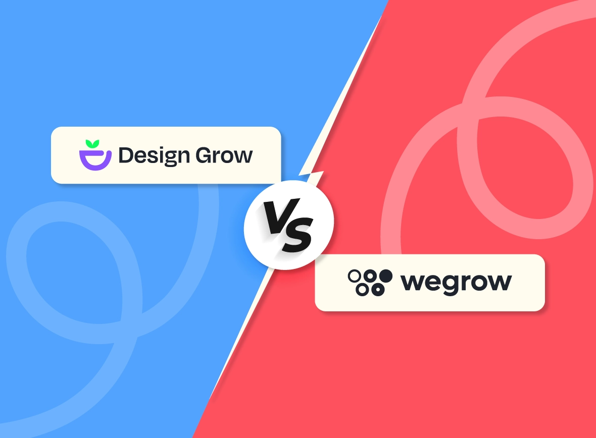 Comparison graphic of Design Grow vs. We Grow